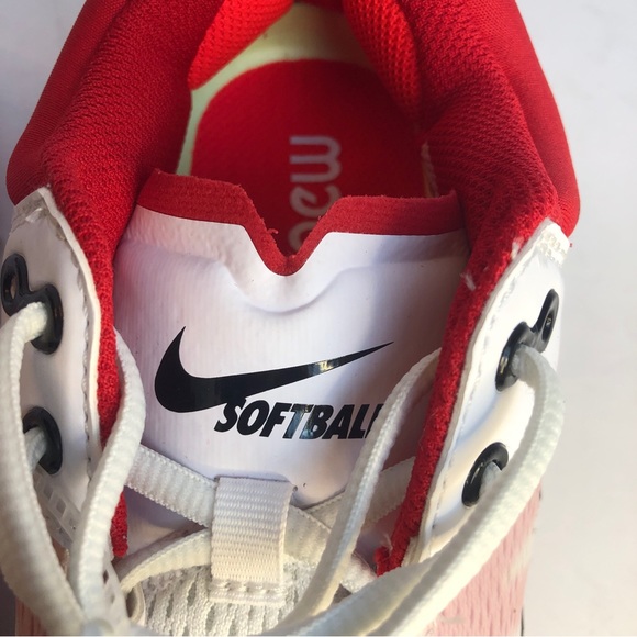Nike Hyperdiamond 4 Elite React Softball Cleat Spikes University Red White Sz 9 - Picture 11 of 11